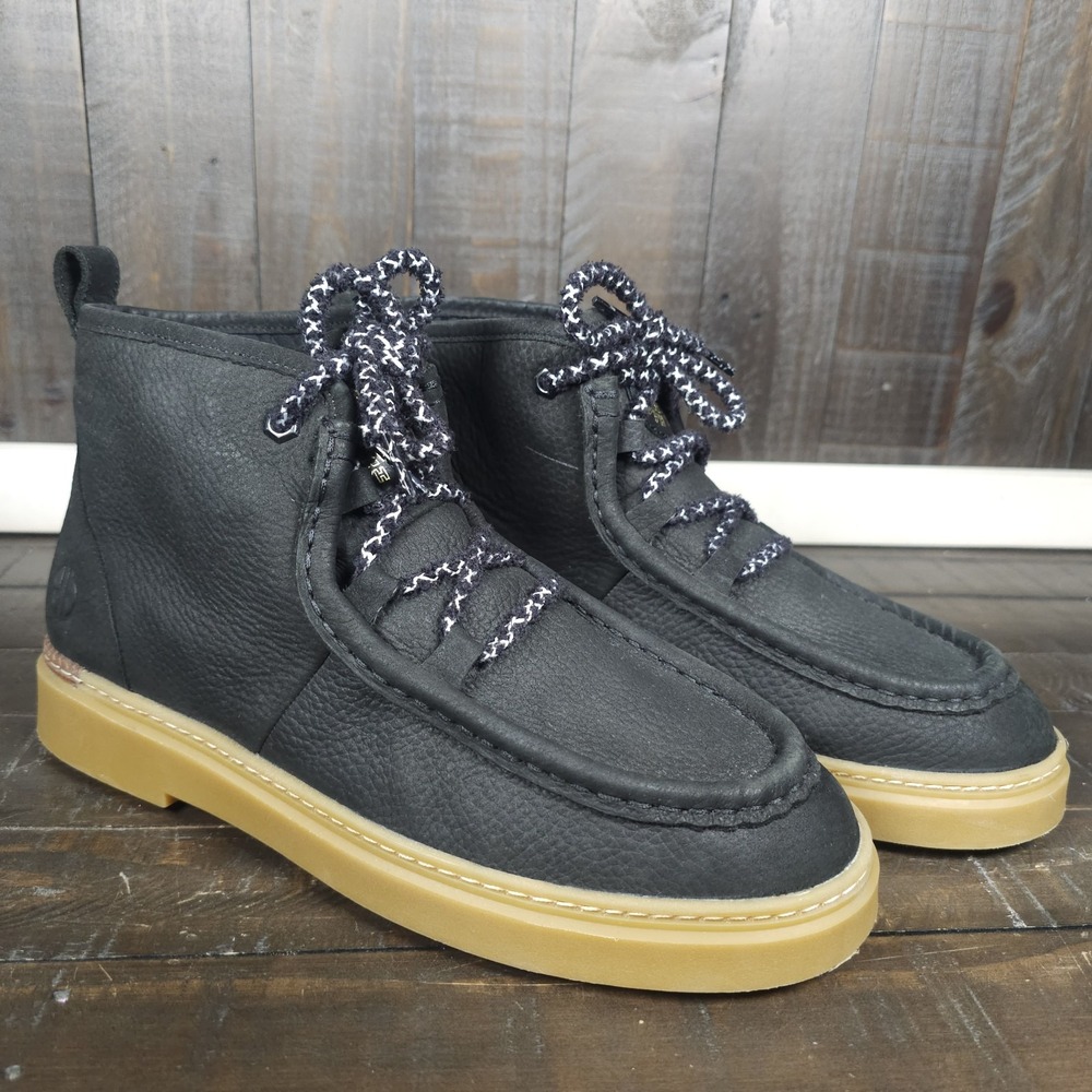 Cole Haan Summit Ankle Boots Womens 9 Black Leather Chukka Moccasin Shoe‎ EUC